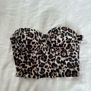 Revolve Strapless Corset Style Top